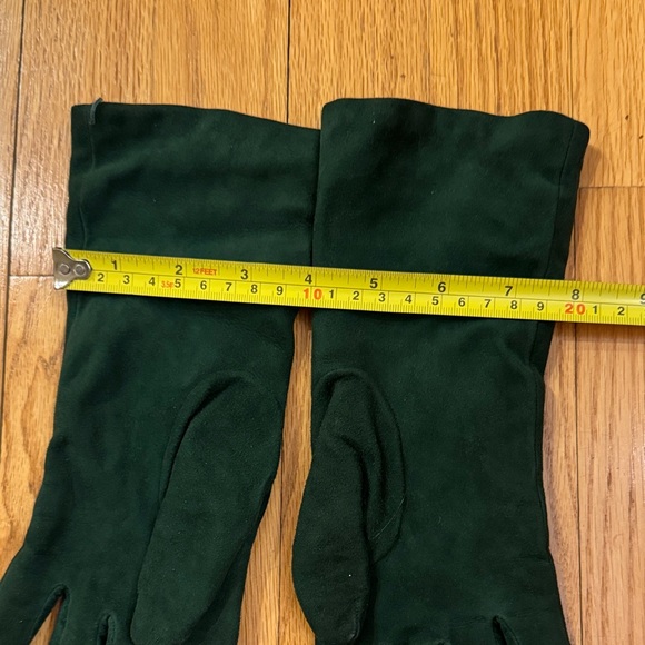 Coach Elegant Forest Green Suede Gloves - Picture 6 of 6